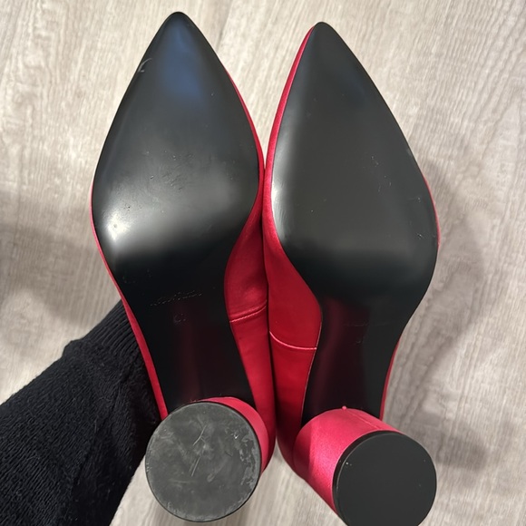 & Other Stories Pink Satin Pointed Heel - Picture 2 of 2